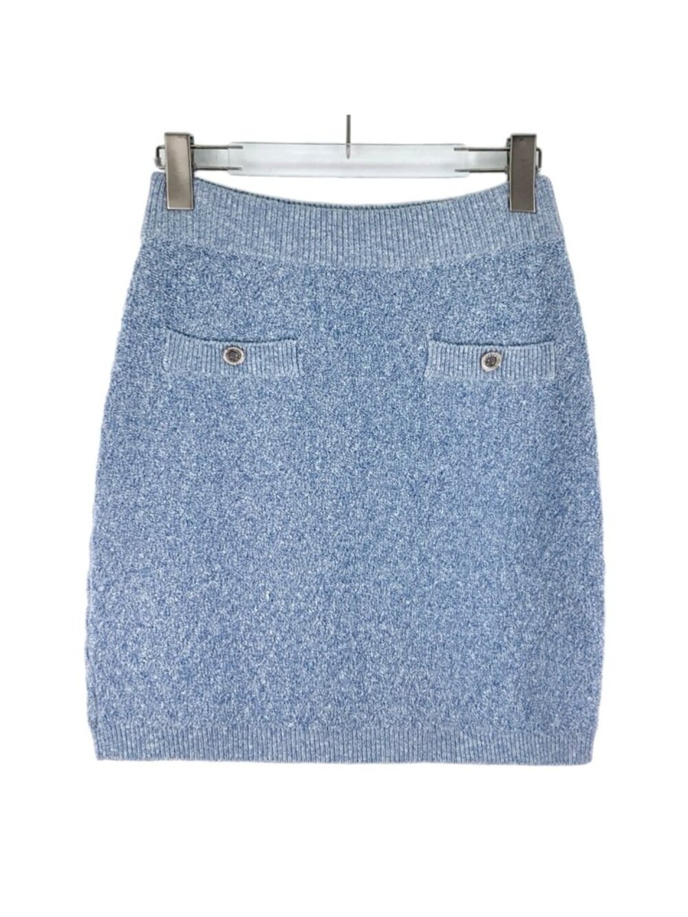 Chanel Light Purple Knit Mini Skirt